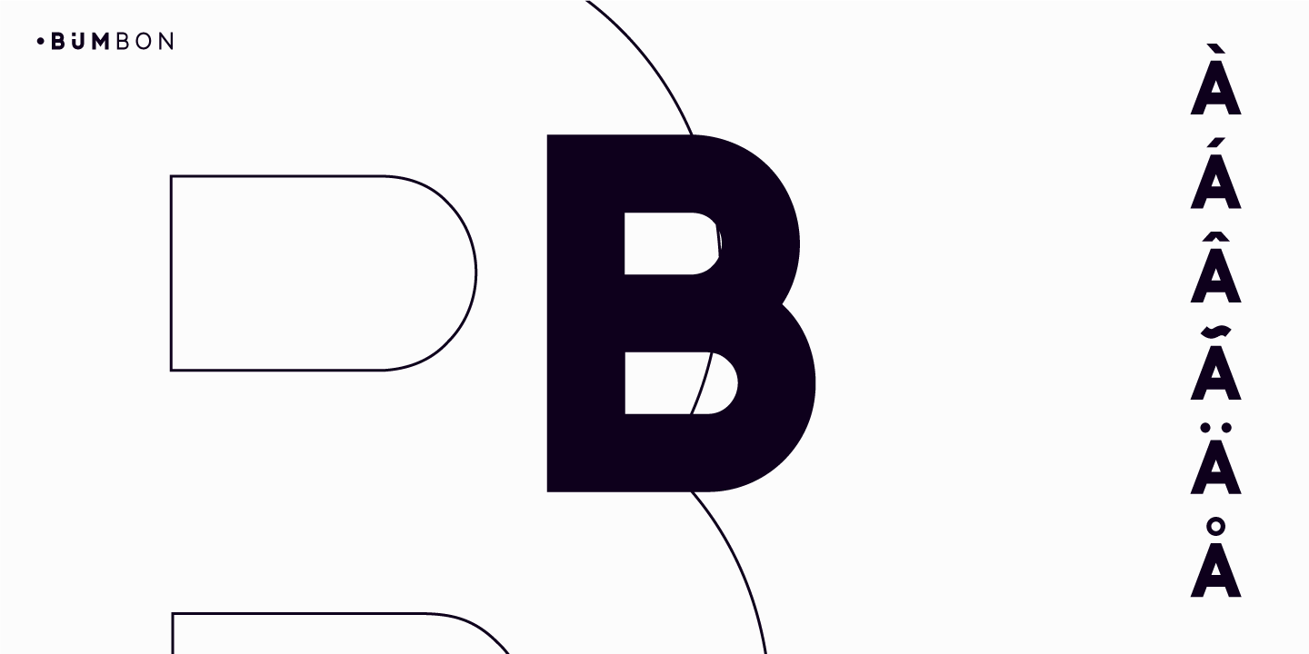 Пример шрифта Bumbon Bold